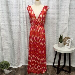 Jones New York Vibrant Bright Pink, Orange and White Coverup